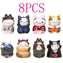 Naruto Cat Figures 8 Piece Set
