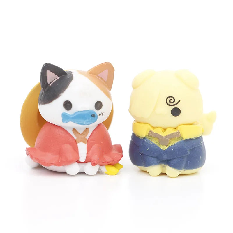 One Piece Cat Figures 8 Piece Set