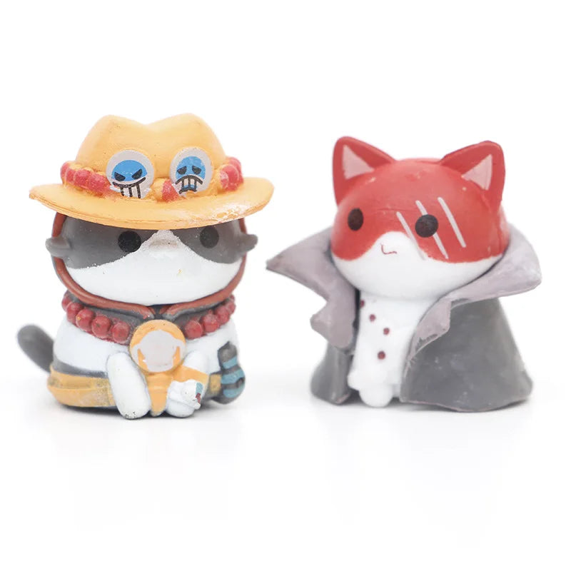 One Piece Cat Figures 8 Piece Set